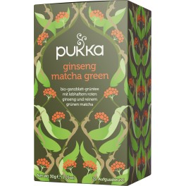 PUKKA Ceai ginseng Matcha verde, 1,5 gr, 20 pliculete
