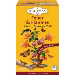 Shoti Maa ceai "foc si flacari" cu ciocolata, menta si chili