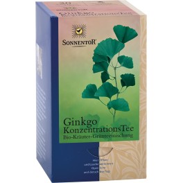 Sonnentor ceai pentru concentrare cu ginkgo, 1 gr, 20 pliculete