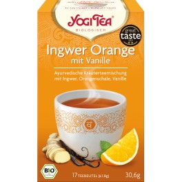 Yogi ceai de ghimbir cu portocala si vanilie, 1,8 gr, 17 pliculete