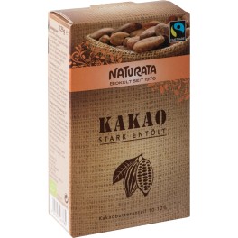 Pudra de cacao NATURATA, continut ridicat de grasimi, 125 gr