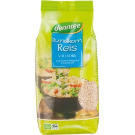 DENNREE orez cu bob rotund integral, Italia, ambalaj 1 kg DENNREE orez cu bob rotund integral, Italia, ambalaj 1 kg