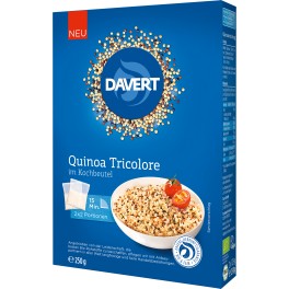 Davert Quinoa in trei culori, in punga de gatit, 250 gr