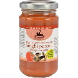 Alce Nero Sos de rosii cu ciuperci porcini, 200 gr