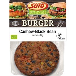 Soto caju - burger de fasole neagra, 160 gr Soto caju - burger de fasole neagra, 160 gr