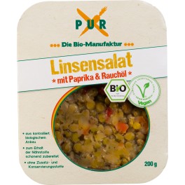 Pur Bio Feinkost Salata de linte cu ardei si ulei afumat