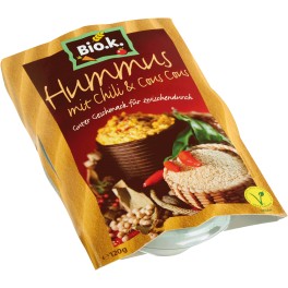 Bio.k. Hummus cu chili si couscous, 120 gr