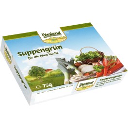 Okoland Verdeturi si leguminoase pentru supa fin tocate, cutie 75g