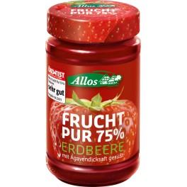 Allos Frucht Pur 75% - capsuni, 250 gr Allos Frucht Pur 75% - capsuni, 250 gr