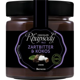 Rapsody crema ciocolata neagra cu cocos, 200 gr Rapsody crema ciocolata neagra cu cocos, 200 gr