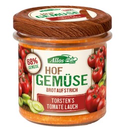 Allos"Legume de tara" - rosii si praz, 135 gr Allos"Legume de tara" - rosii si praz, 135 gr