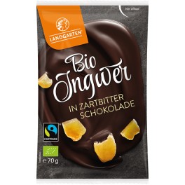 Landgarten ghimbir in ciocolata neagra, 70 g