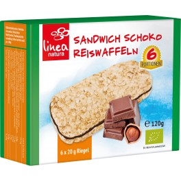 linea natura Sandwich din vafe de orez si ciocolata, 120 gr linea natura Sandwich din vafe de orez si ciocolata, 120 gr