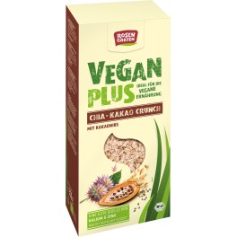 Rosengarten vegan Plus chia si cacao crocante, 350 gr Rosengarten vegan Plus chia si cacao crocante, 350 gr