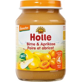 Holle, Piure pere si caise, 190 gr pahar Holle, Piure pere si caise, 190 gr pahar