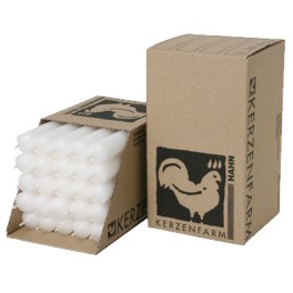 Kerzenfarm lumanari din parafina, culoare alba aproximativ 180/22 mm, 1 buc