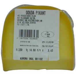 Aurora Gold - branza bio picanta, aproximativ 250 gr Aurora Gold - branza bio picanta, aproximativ 250 gr