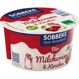 Crema de lapte Sobbeke cu cirese, 150 g ceasca