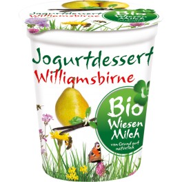 Bio Wiesenmilch - Desert din iaurt cu pere William, 150 gr