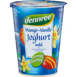 DENNREE iaurt cu fructe - mango si vanilie 400 gr
