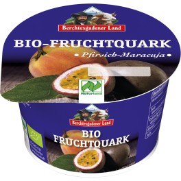 Berchtesg Branza cremoasa "quark" cu fructe, piersici si fructul pasiunii, 200 gr