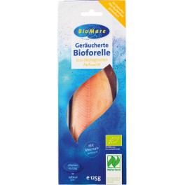 Bio Mare pastrav afumat Bio, 125 grame Bio Mare pastrav afumat Bio, 125 grame