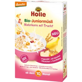 Holle Bio-Juniormusli multicereale cu fructe, 250 gr pachet Holle Bio-Juniormusli multicereale cu fructe, 250 gr pachet