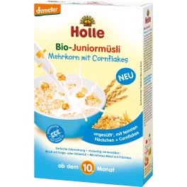 Holle  Bio-Juniormusli multicereale cu fulgi de porumb, 250 pachet