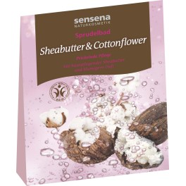 Sensena Naturkosmetik, baie cu bule, unt de shea si flori de bumbac