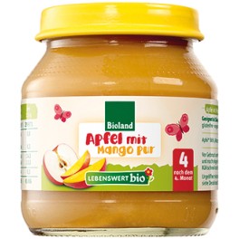 Lebenswert bio - Piure de mere si mango, 125 gr Lebenswert bio - Piure de mere si mango, 125 gr