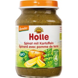 Holle, Spanac cu cartofi, 190 gr Holle, Spanac cu cartofi, 190 gr