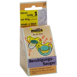 Suzetele mollis silicon cu inel, 2 buc Suzetele mollis silicon cu inel, 2 buc