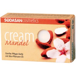 Sodasan Bio sapun din plante -  migdale, in cutie, 100 gr