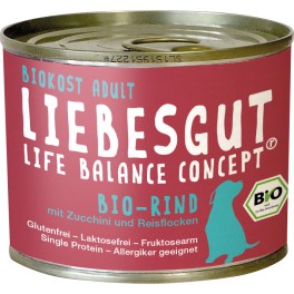 Liebesgut Hrana pentru caini Adult, cu vita, zucchini si fulgi de orez