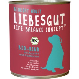 Liebesgut Hrana pentru caini Adult, cu vita, zucchini si fulgi de orez