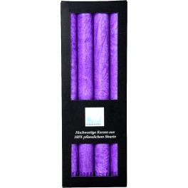 Kerzenfarm Lumanare stearina - violet, 4 bucati