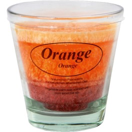 Kerzenfarm Lumanare stearina in pahar, portocala, 1 bucata