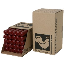 Kerzenfarm lumanari din parafina, rosu inchis, aproximativ 180/22 mm, 1 buc