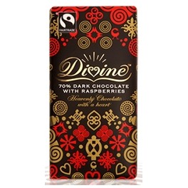 Divine- Ciocolata neagra 70% cu zmeura