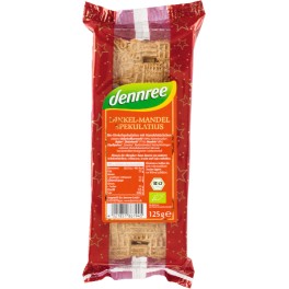 DENNREE Biscuiti Speculoos din alac cu migdale, 125 gr